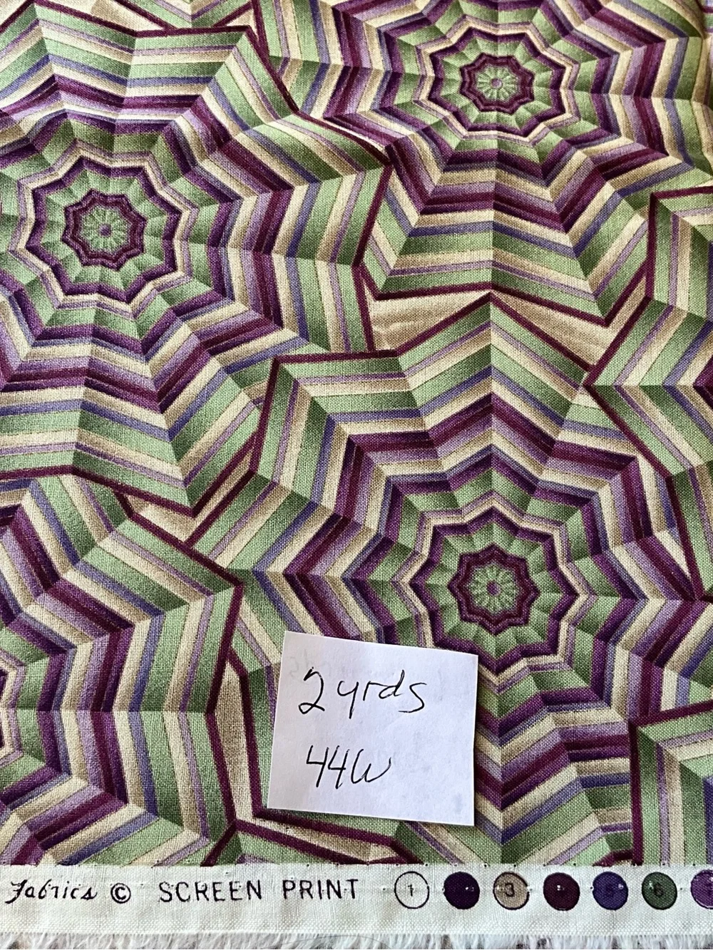 Quilting Sewing Material Lot Hoffman Fabrics Kaleidoscope Psychedelic colors